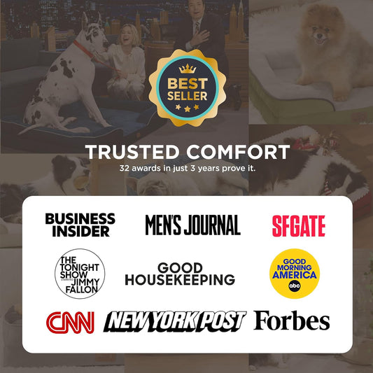 Orthopedic Dog Bed Medium Size Dogs - Washable Small Medium Dog Cat Bed Waterproof, Comfort Cats Couch Sofa with Washable Removable Cover, Pets Bed with Nonskid Bottom, Grey, 28"